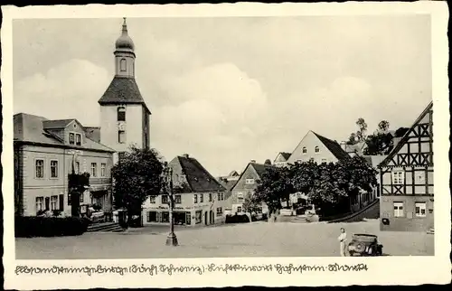 Ak Hohnstein in der Sächsischen Schweiz, Marktplatz, Rathaus, Kirche