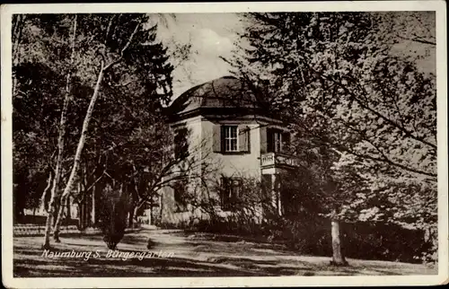 Ak Naumburg an der Saale, Bürgergarten