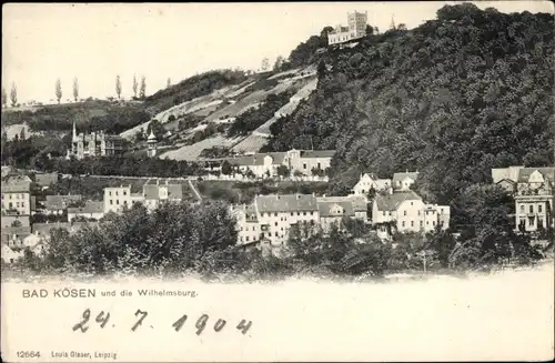 Ak Bad Kösen Naumburg an der Saale, Wilhelmsburg, Ortsansicht