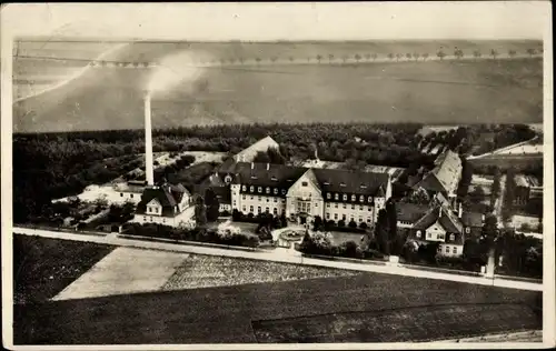 Ak Schkeuditz in Sachsen, Fliegeraufnahme, Krankenhaus Bergmannswohl