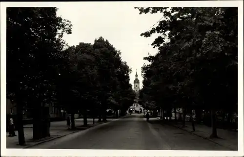 Ak Taucha, Leipziger Straße, Turm