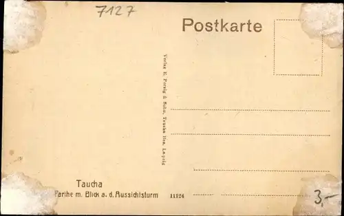 Ak Taucha in Sachsen, Teilansicht, Aussichtsturm