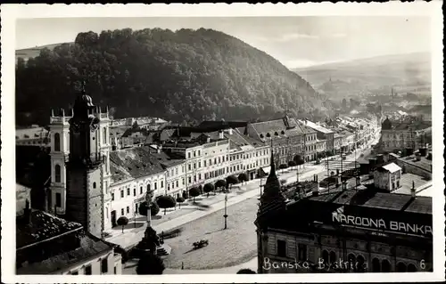 Ak Banská Bystrica Besztercebánya Neusohl Slowakei, Straßenpartie, Panorama