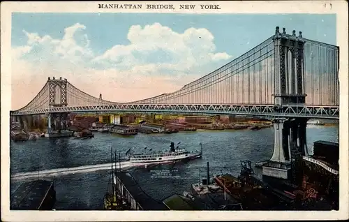 Ak Manhattan New York City USA, Manhattan Bridge