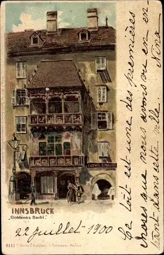 Litho Innsbruck in Tirol, Goldenes Dachl