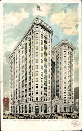 Ak Baltimore Maryland USA, Co. Bürogebäude