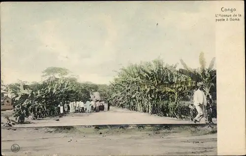 Ak Boma Belgisch-Kongo DR Kongo Zaire, Avenue de la Poste