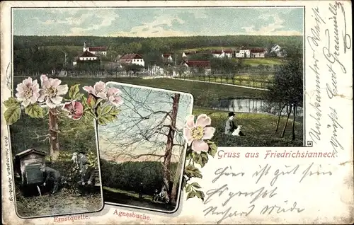 Ak Friedrichstanneck Eisenberg, Ernstquelle, Agnesburche, Totalansicht