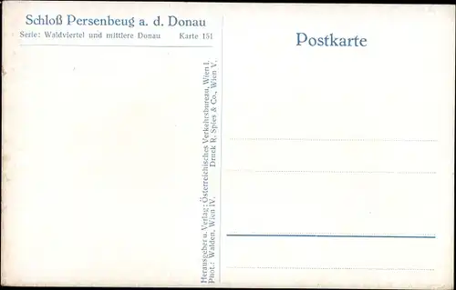 Ak Persenbeug Gottsdorf an der Donau Niederösterreich, Schloss Persenbeug