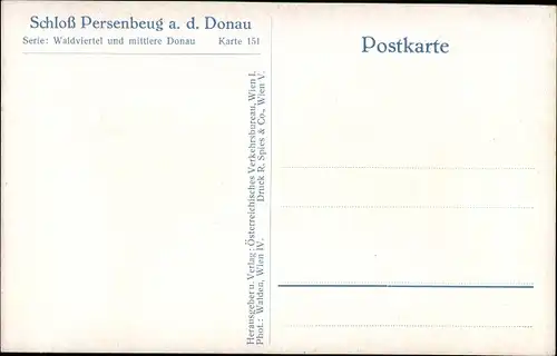 Ak Persenbeug Gottsdorf an der Donau Niederösterreich, Schloss Persenbeug