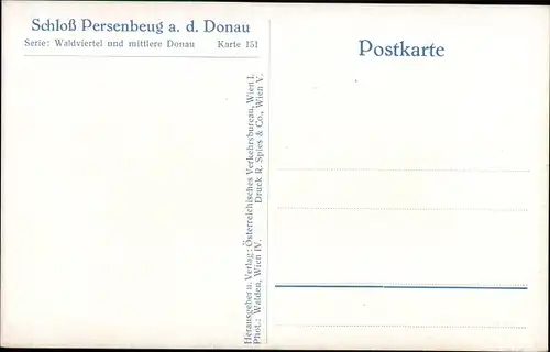 Ak Persenbeug Gottsdorf an der Donau Niederösterreich, Schloss Persenbeug