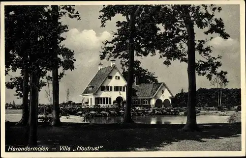Ak HarenGroningen Niederlande, Harendermolen, Villa Houtrust