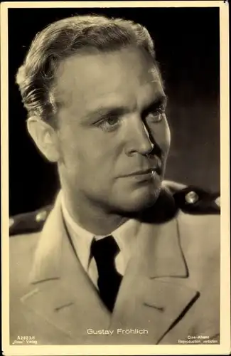 Ak Schauspieler Gustav Fröhlich, Portrait, Ross