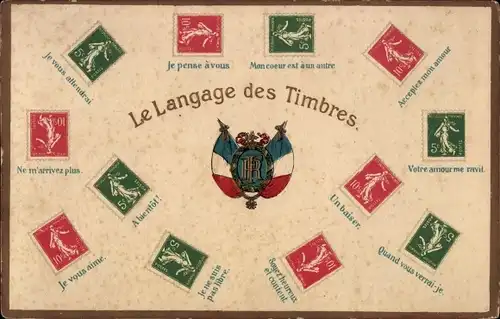 Präge Ak Le Langage des Timbres, je pense à vous, un baiser