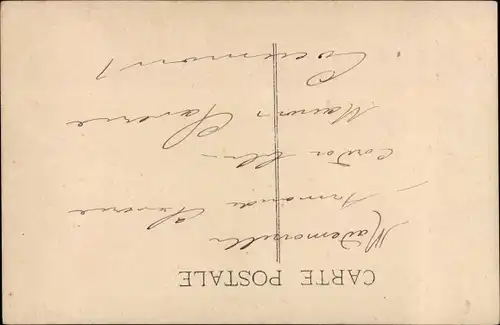 Ak Junge mit großer Postkarte, Blumen