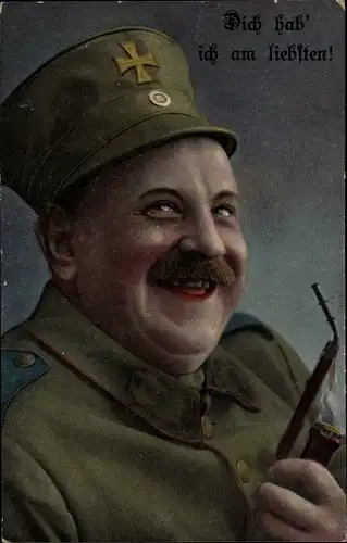 Ak Dich hab ich am liebsten, Soldat mit Pfeife