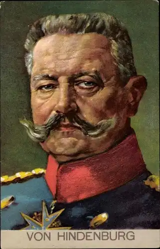 Ak Generalfeldmarschall Paul von Hindenburg, Portrait