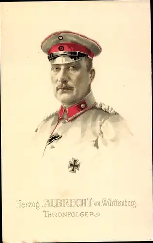 Künstler Ak Herzog Albrecht von Württemberg, Thronfolger, Portrait