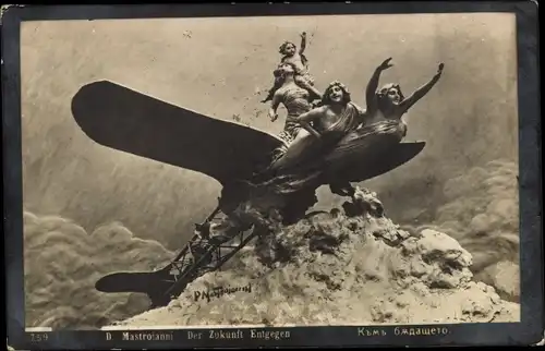 Künstler Ak Mastroianni, Domenico, Der Zukunft entgegen