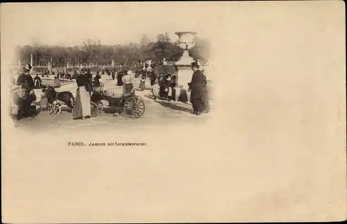 Ak Paris Panthéon, Jardin du Luxembourg