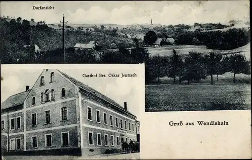 Ak Wendishain Hartha in Sachsen, Gasthof, Totalansicht