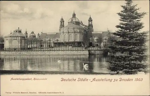 Ak Dresden Zentrum Altstadt, Deutsche Städte-Ausstellung 1903, Ausstellungspalast