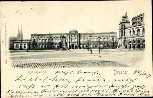 Ak Dresden Zentrum Altstadt, Gemäldegalerie