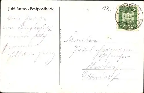 Passepartout Ak Dresden, 1. Sächsisches Sängerbundfest 1925, Jubiläum Sängerbundesfest 1865