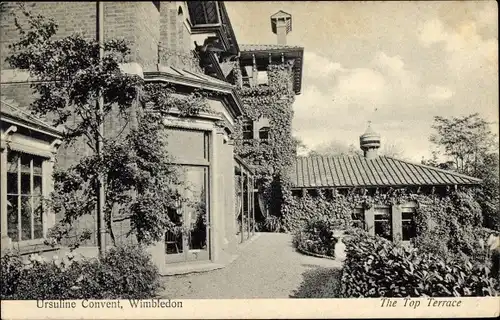 Ak Wimbledon London England, Ursulinenkloster, oberste Terrasse