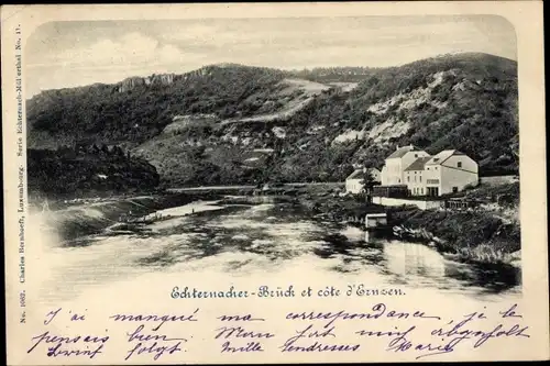 Ak Echternach Luxemburg, Echternacher Brücke