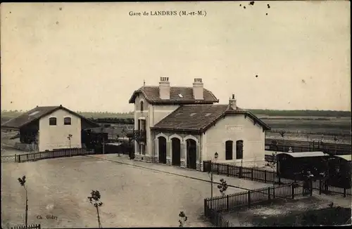 Ak Landres Meurthe et Moselle, Bahnhof