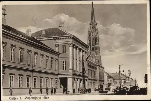 Ak Osijek Essegg Kroatien, Straßenpartie