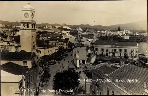 Foto Ak Ponta Delgada Sao Miguel Azoren, Teilansicht