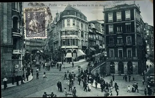 Ak Porto Portugal, Rua Sa da Bandeia e 31 de Janciro