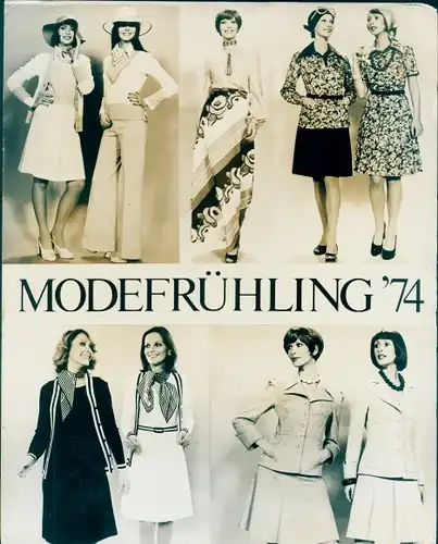 Foto Modefrühling 1974, Damenmode, Models