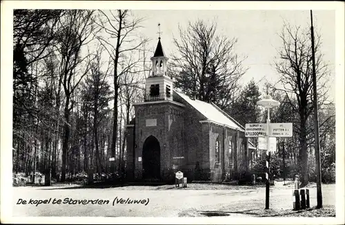 Ak Staverden Gelderland Niederlande, Kapelle