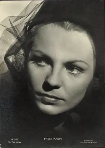 Ak Schauspielerin Hilde Krahl, Portrait