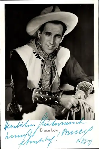 Ak Schauspieler Bruce Low, Portrait, Autogramm