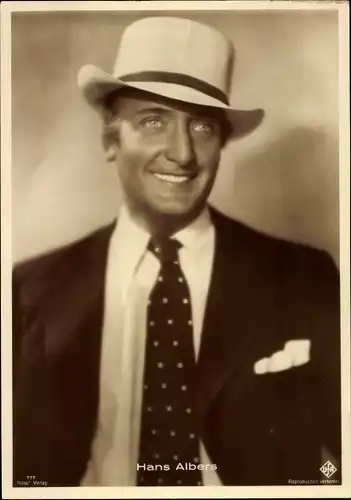 Ak Schauspieler Hans Albers, Portrait