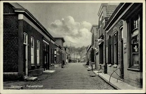 Ak Hansweerd Hansweert Zeeland Niederlande, Kanaalstraat
