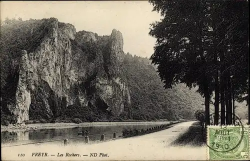 Ak Freyr Hastière Wallonien Namur, Felsen