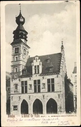 Ak Binche Wallonien Hennegau, Rathaus