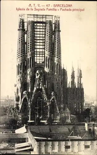 AK Barcelona Katalonien Spanien, Kirche Sagrada Familia