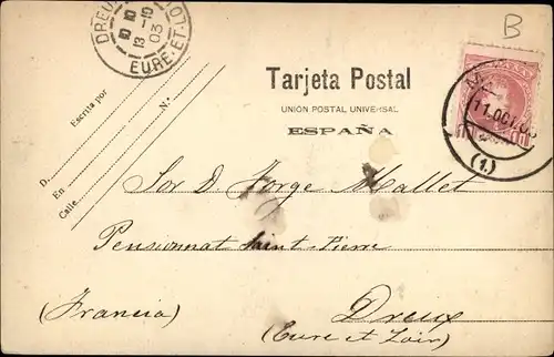 Ak Madrid Spanien, Puente de Toledo