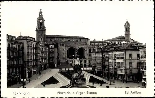 Ak Vitoria Gasteiz Baskenland, Plaza de la Virgen Blanca