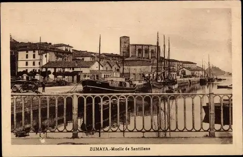 Ak Zumaia Zumaya Gipuzkoa Baskenland, Santillana Quay