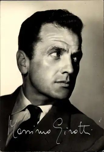 Foto Schauspieler Massimo Girotti, Portrait, Autogramm
