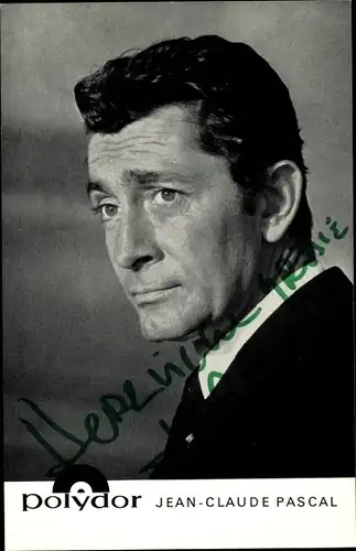 Ak Schauspieler und Sänger Jean-Claude Pascal, Portrait, Autogramm