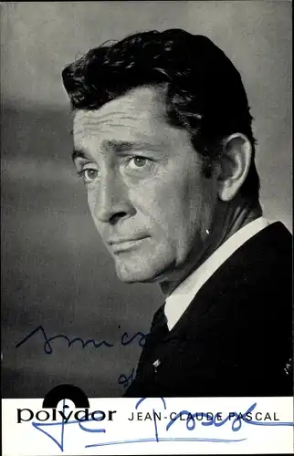 Ak Schauspieler und Sänger Jean-Claude Pascal, Autogramm