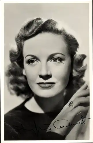 Ak Schauspielerin Phyllis Calvert, Portrait, Autogramm